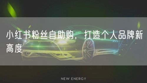小红书粉丝自助购，打造个人品牌新高度