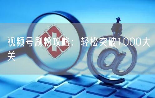 视频号刷粉攻略：轻松突破1000大关