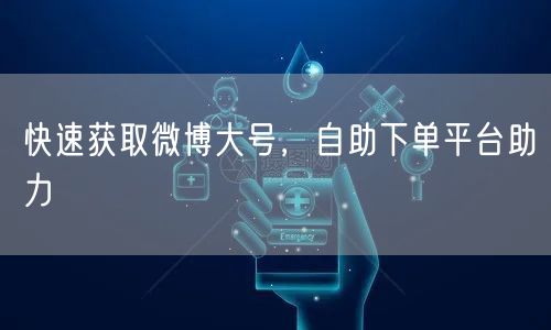 快速获取微博大号,自助下单平台助力