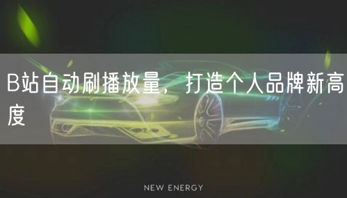 B站自动刷播放量，打造个人品牌新高度