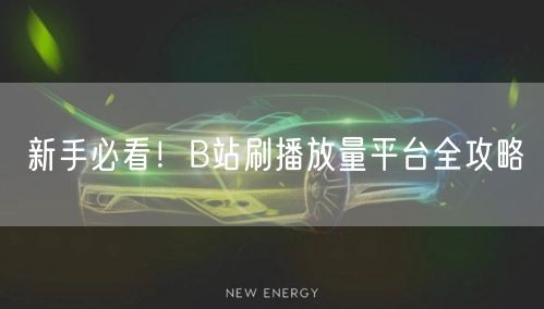 新手必看！B站刷播放量平台全攻略