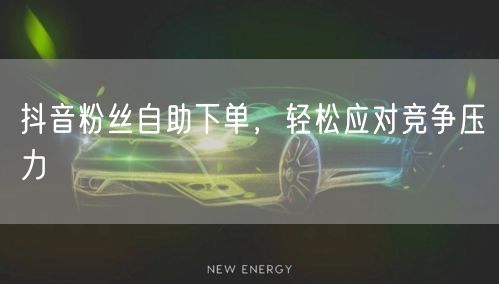 抖音粉丝自助下单，轻松应对竞争压力