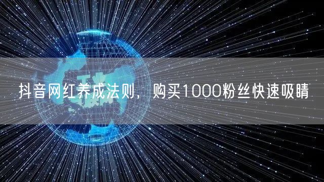 抖音网红养成法则，购买1000粉丝快速吸睛