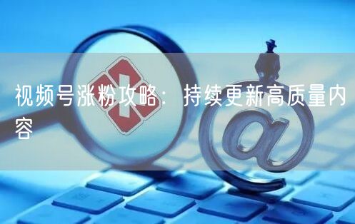 视频号涨粉攻略：持续更新高质量内容