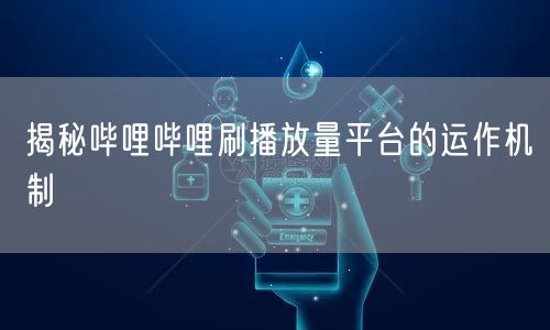 揭秘哔哩哔哩刷播放量平台的运作机制