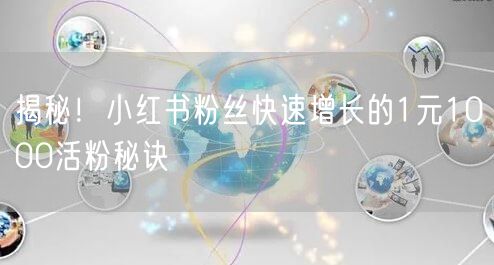 揭秘！小红书粉丝快速增长的1元1000活粉秘诀