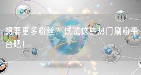 想要更多粉丝？试试这些热门刷粉平台吧！