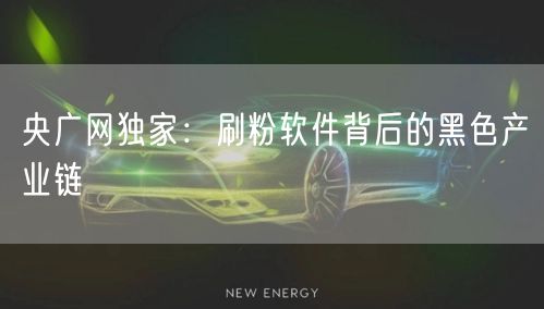 央广网独家：刷粉软件背后的黑色产业链