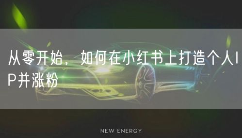 从零开始，如何在小红书上打造个人IP并涨粉