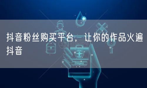 抖音粉丝购买平台，让你的作品火遍抖音