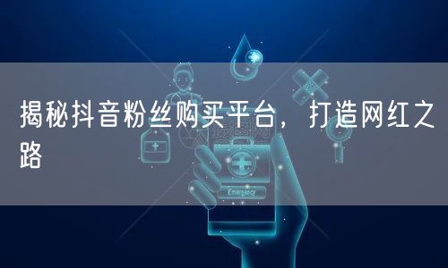 揭秘抖音粉丝购买平台，打造网红之路