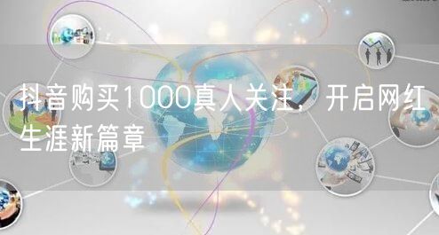 抖音购买1000真人关注，开启网红生涯新篇章