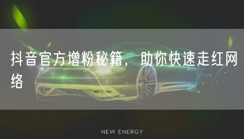 抖音官方增粉秘籍，助你快速走红网络