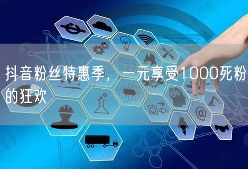 抖音粉丝特惠季，一元享受1000死粉的狂欢