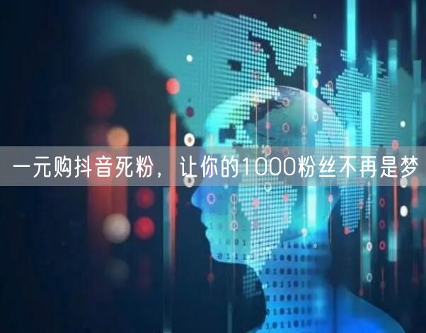 一元购抖音死粉，让你的1000粉丝不再是梦