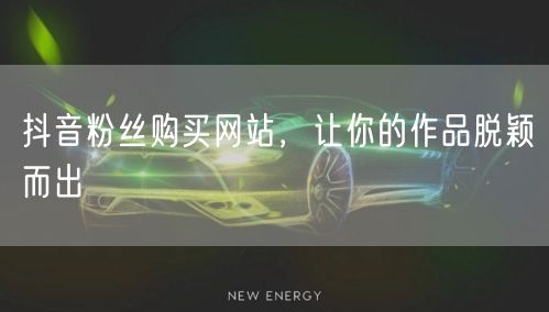 抖音粉丝购买网站，让你的作品脱颖而出