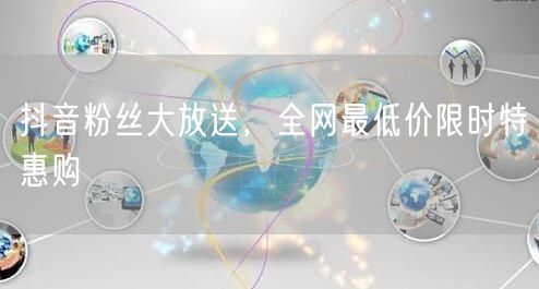 抖音粉丝大放送，全网最低价限时特惠购