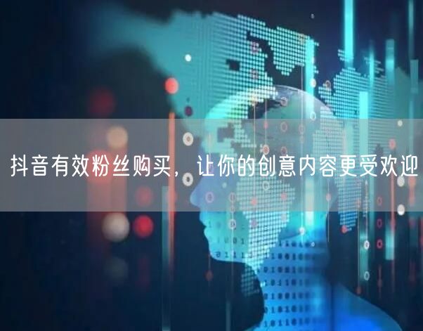 抖音有效粉丝购买，让你的创意内容更受欢迎