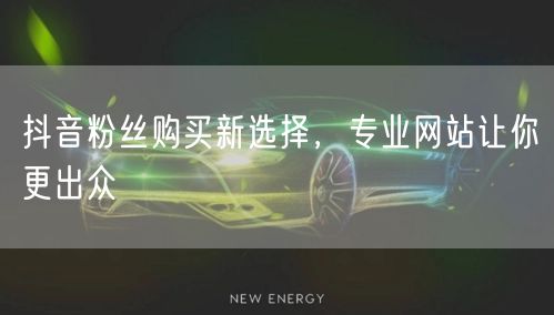 抖音粉丝购买新选择，专业网站让你更出众