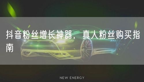 抖音粉丝增长神器，真人粉丝购买指南