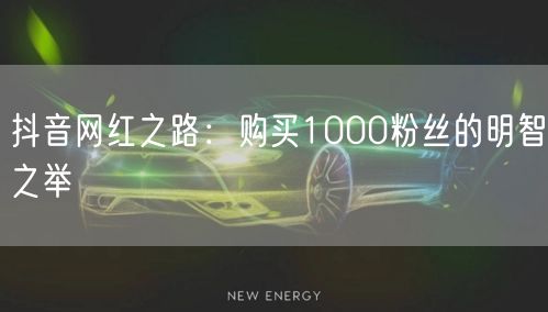 抖音网红之路：购买1000粉丝的明智之举